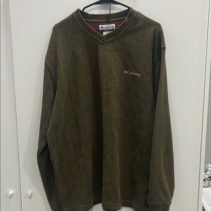 Columbia Men's Forest Green V-Neck Sweater